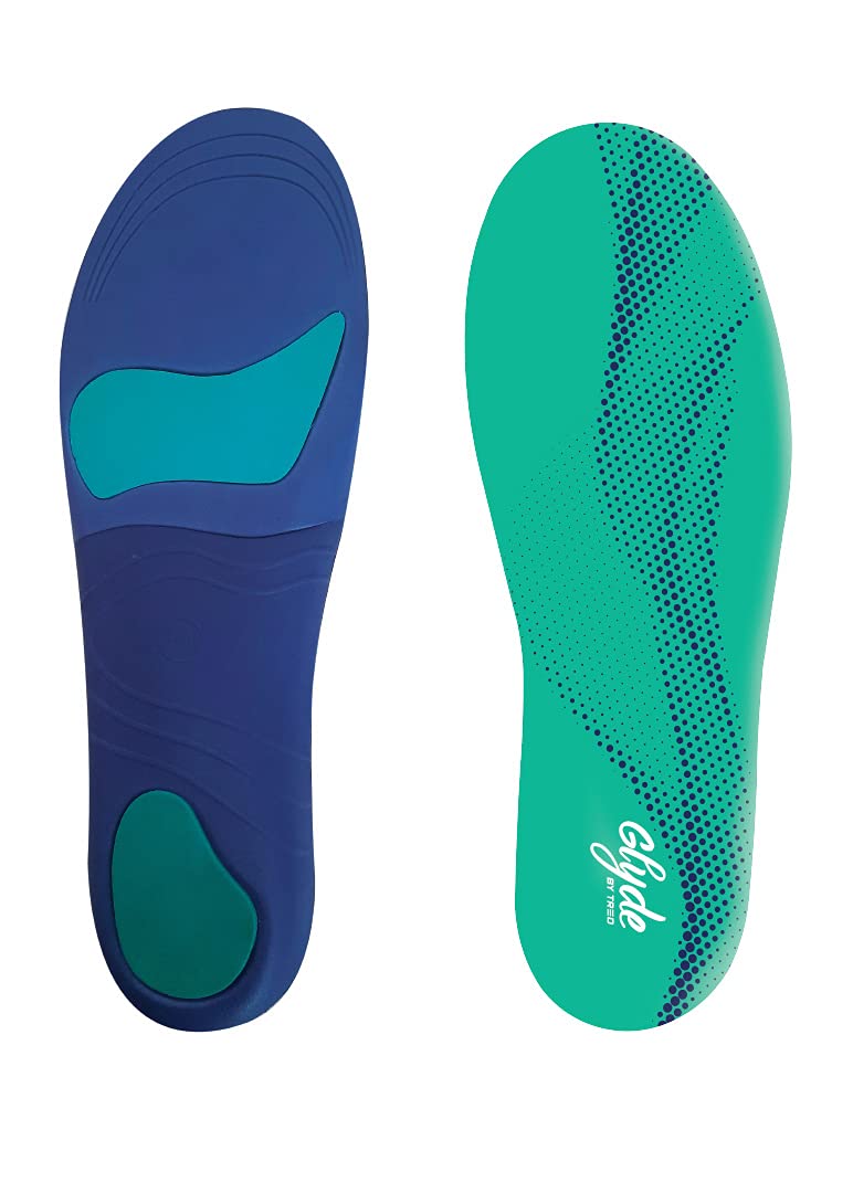 TRED Glyde Orthotic Insoles For Plantar Fasciitis With Medial Arch Support For Men And Women