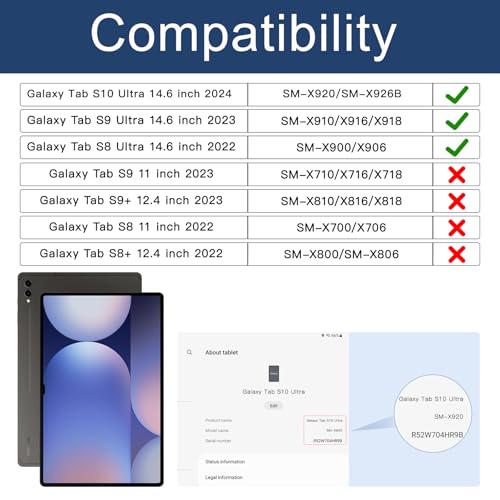 Image of BRAECN Case for Samsung Galaxy Tab S10 / 9 /8 Ultra: 14.6 inch