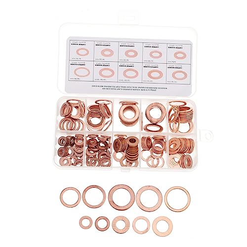 Ciieeo 200Piezas Lavadoras De Juntas De Prácticas Para Instalaciones De Fontanería Accesorios De Alta Para Proyectos De Reparación