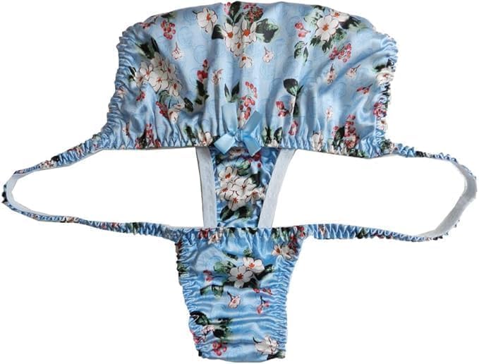 6pcs Women's Silk G-Strings Thongs Panties Flower - Image 6