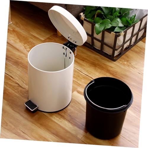 Caneca de basura con pedal y tapa para baño miniatura 4