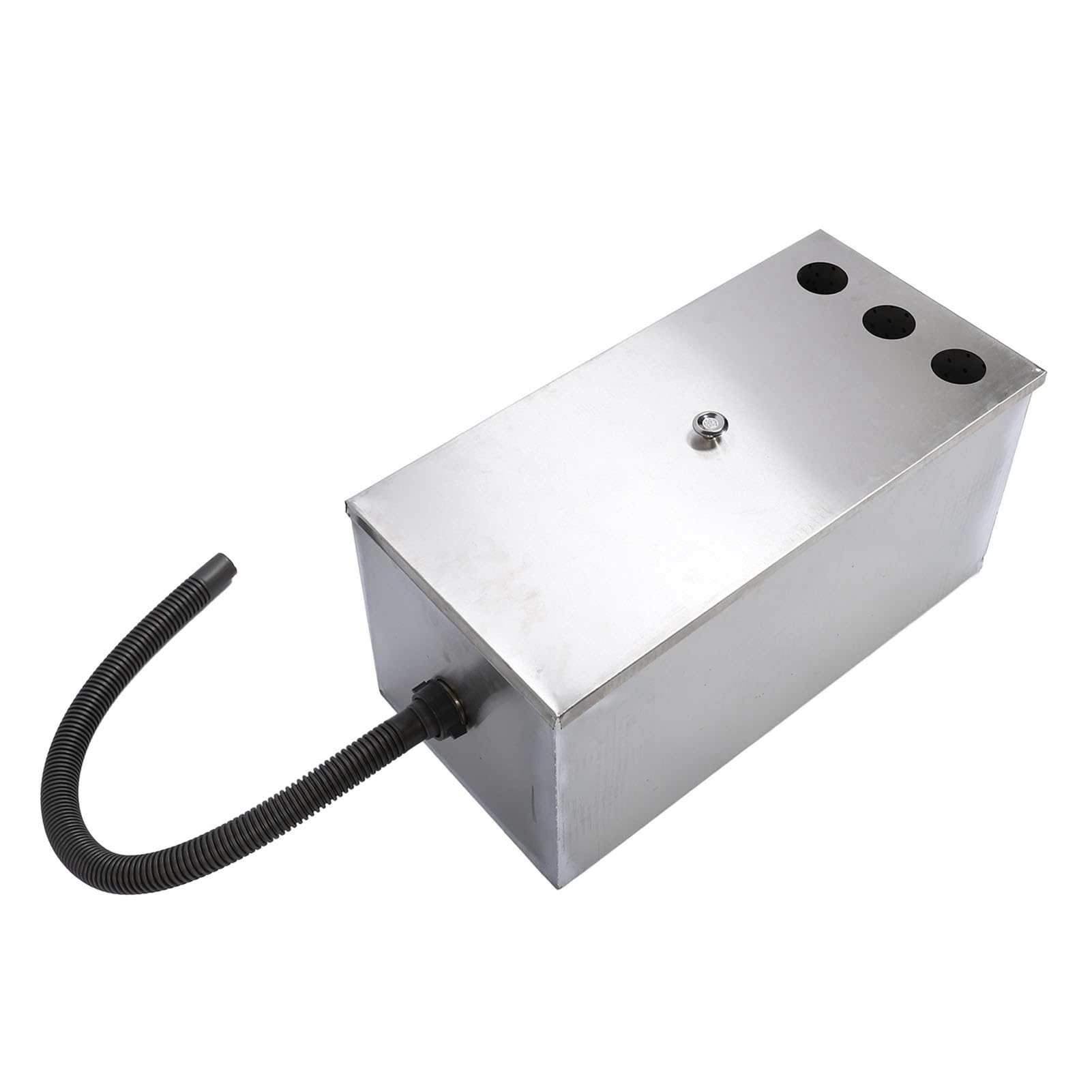 Lybunair Stainless Steel Commercial Grease Trap, 23.62x11.81x11.61 Inch Top Inlet Design, Oil Water Separator for Restaurant, Cafe, and Commercial Kitchen Use