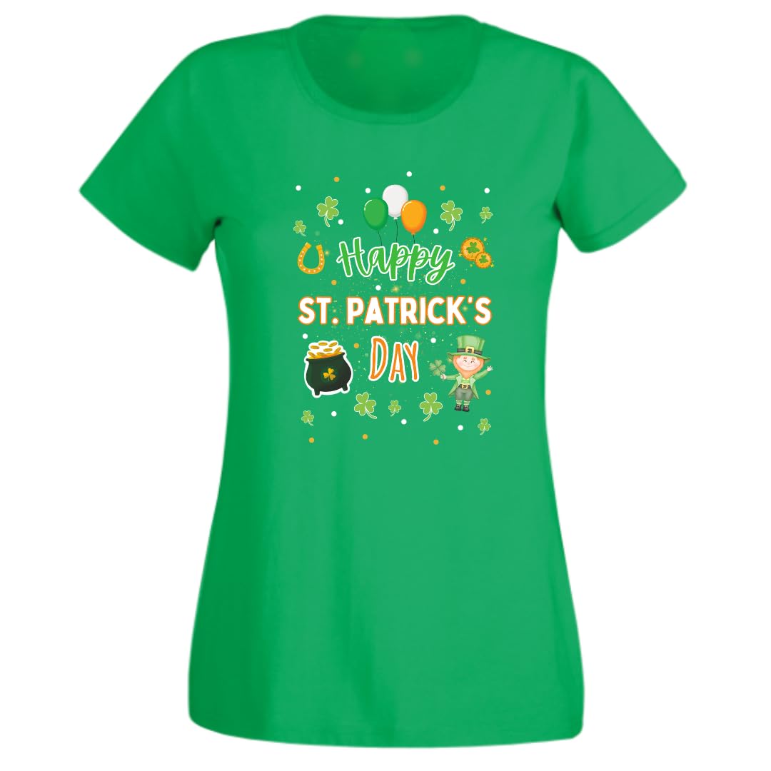 Second Ave Gift Company Women's Green Second Ave St Patrick's Day Irish Celebration T-Shirt T Shirt