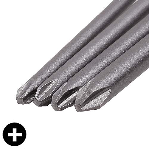 Rocaris 16 Pack 1/4 Inch Hex Shank Long Magnetic Screwdriver Bits Set 4 in Power Tools(Slotted+Cross+Hex+Plum blossom）