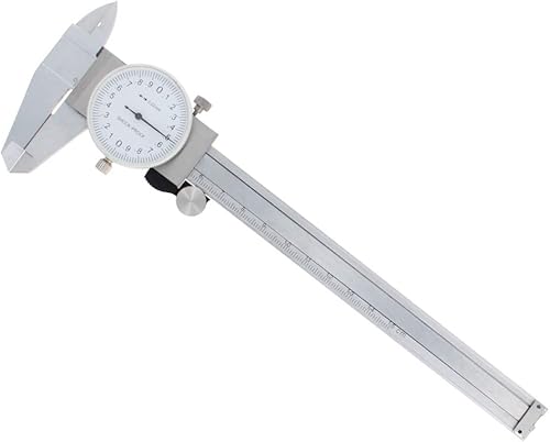 Miniatura 8 de Utoolmart Calibre Vernier profesional, calibre Vernier de esfera de precisión de 0.001 in, calibre Vernier de 5.906 in, color plateado con estuche