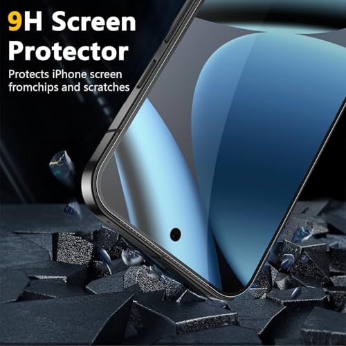 Image of [2+2 Pack] Screen Protector for Google Pixel 10 Pro + Camera Lens Protector, 3D Full Coverage, 9H Tempered Glass, Fingerprint Unlocking, Bubble Free
