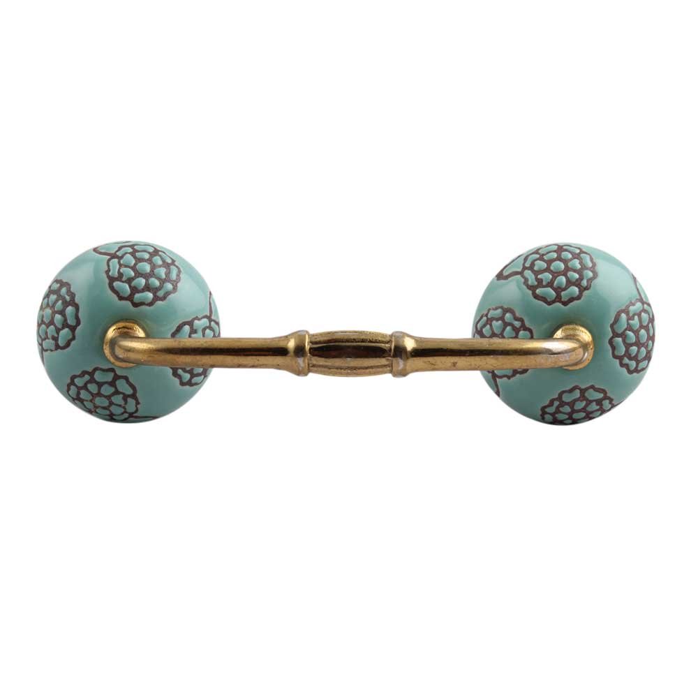 Indian-Shelf 1 Pack Ceramic Brown Door Handles Interior Floral Handles for Cabinets and Drawers Dresser Gold Hardware 4" Hole to Hole -BH-211-CK-1383 (B083XZLHNQ) Amazon Price History, Amazon Price Tracker
