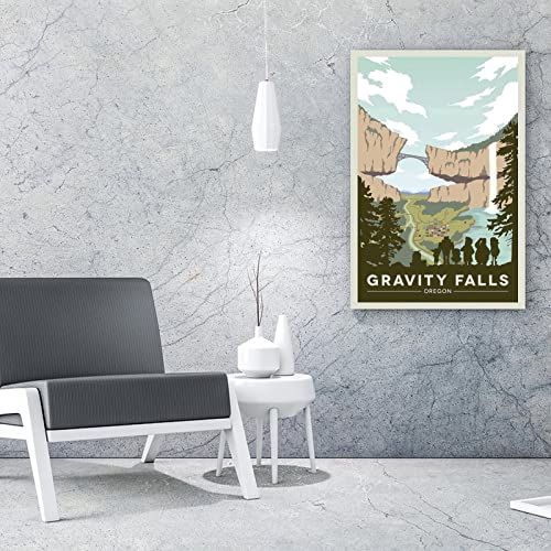 Gravity Falls National Park Poster Canvas Wall Art Painting Living Room Bedroom Dormitory Lounge Gam Canvas Painting Posters And Prints Wall Art Pictures For Living Room Bedroom Decor 24X32Inch(60X80 #TOP3