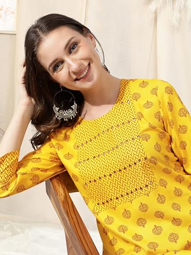 Image of MIRCHI FASHION Women's Straight Fit Rayon Printed Kurti