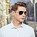 LotFancy Polarized Aviator Sunglasses for Men with Case, UV400 Protection, 61MM, Lightweight Eyewear for Driving Fishing Sports, Brown Lens, Gold Metal Frame