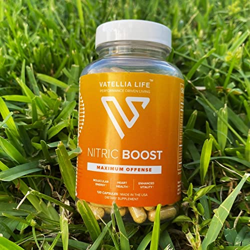 Image of Vatellia Life Nitric Boost - Nitric Oxide Supplement for Men - L-Arginine & L-Citrulline Formula - Blood Flow & Circulation Support - High Absorption - 2 Month Supply