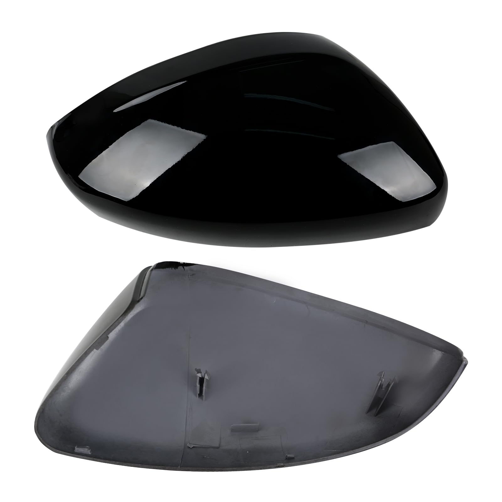 1 paire de coques de rétroviseur de voiture pour 2012-2019 Peugeot 208 2008 (Noir)