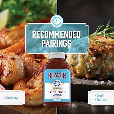 Beaver Brand Cocktail Sauce with Fresh-Grated Horseradish, 13oz, Zesty Seafood & Shrimp Cocktail Sauce