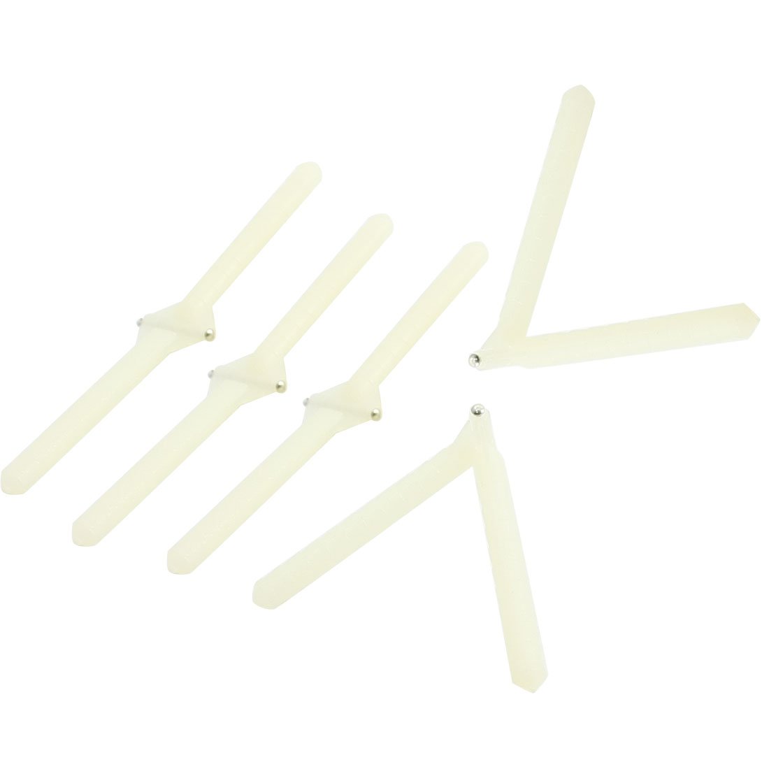 uxcell 5Pcs RC Airplane Spare Parts White Nylon Pivot Hinges Pins 76x12x4.5mm