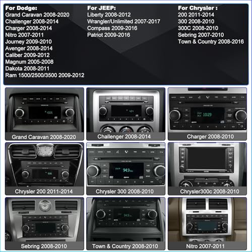 Radio para Dodge Grand Caravan 2008-2020 con pantalla táctil miniatura 2