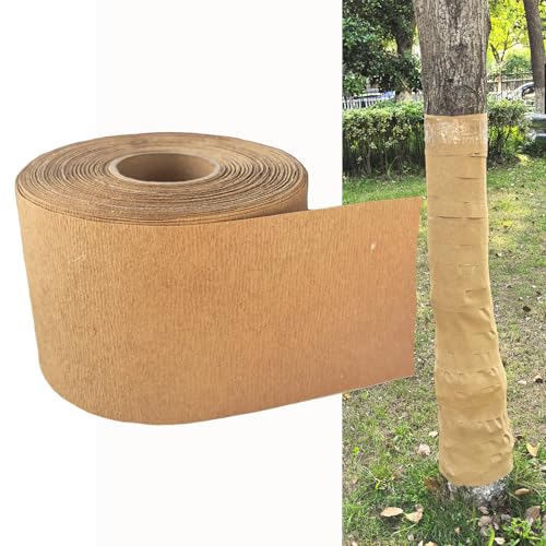 Emycool 115ft Paper Tree Wraps to Protect Bark Tree Wrap for Damaged Bark Tree Trunk Wrap to Keep Plants Warm and Tree Trunk Protectors from Deer and Animal Durable and Effective