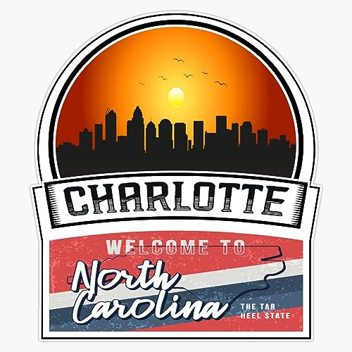 Magnet Charlotte Welcome To North Carolina The Tar Heel State North Carolina State And Cities Series -11 Magnet Vinyl Decal Sticker 5