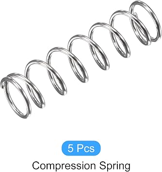 METALLIXITY Compression Springs (0.7x7mm OD,25mm Free Length) 5Pcs, 304 Stainless Steel Extension Spring - for Shop Home Repairs, DIY Projects, Silver Tone
