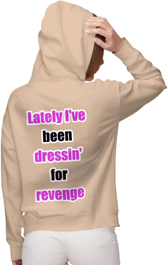 Cool Funny Women's Zip Hoodie - Revenge Hooded Sweatshirt - Trendy Hoodie