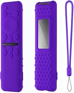 جراب سيليكون لجهاز التحكم عن بعد سامسونج BN59-01432A BN59-01432J الذي يعمل بالطاقة الشمسية، غطاء للريموت كنترول ذو الخلايا الشمسية سامسونج TM2360E من هاي كلر، أرجواني