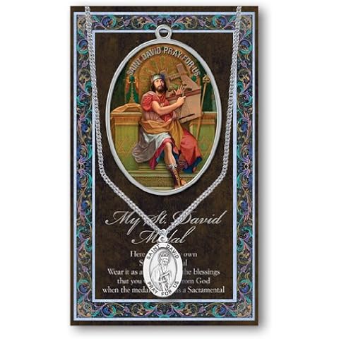 St David Medal with Prayer Pamphlet - Genuine Pewter Cover