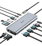 Amazon.co.jp: MOKiN USB C ドッキングステーシム 3 画面出力 トリプル