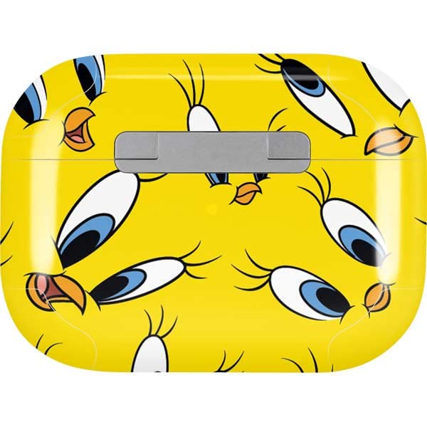 Skinit Decal Audio Skin Compatible with AirPods Pro 2nd Gen - Officially Licensed Looney Tunes Tweety Bird Super Sized Pattern Design