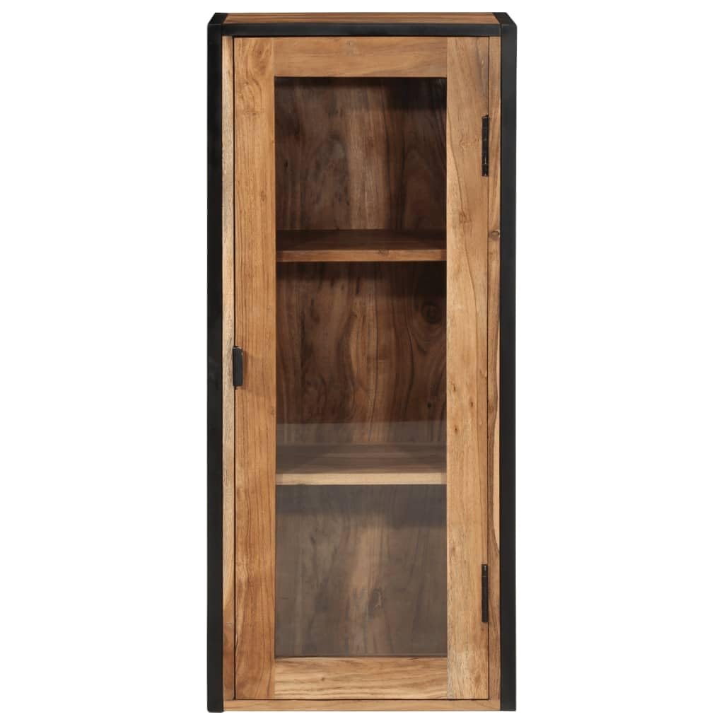 Armario de pared para baño, 40 x 30 x 90 cm, madera maciza de acacia y