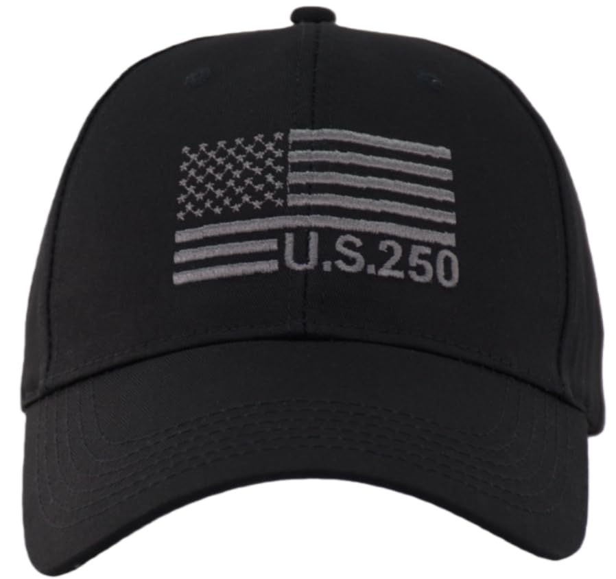 Image of American Flag Baseball Hat - XL, XXL, 3XL Plus /Regular Size Men's Cotton Structured Patriotic Ball Cap