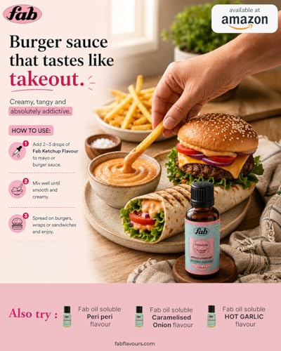 Image of Fab Peri Peri OS Food Flavour Essence 20ml | Oil Soluble Peri Peri Flavor for Namkeen, Chips, Popcorn, Snacks & Savory Food Applications | Strong Concentrated Flavoring