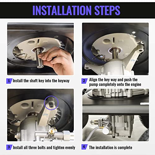 Vertical 7/8" Shaft Pressure Washer Pump, Max 3200 Psi 2.4 Gpm, Power Washer Pump For Power Washer Compatible With 308653045, 308653093, 308653052, 308653078 #TOP3