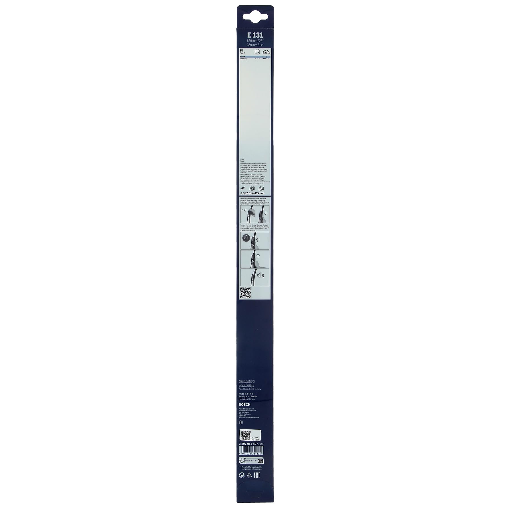 Bosch 647831 - Juego de 2 escobillas para limpiaparabrisas