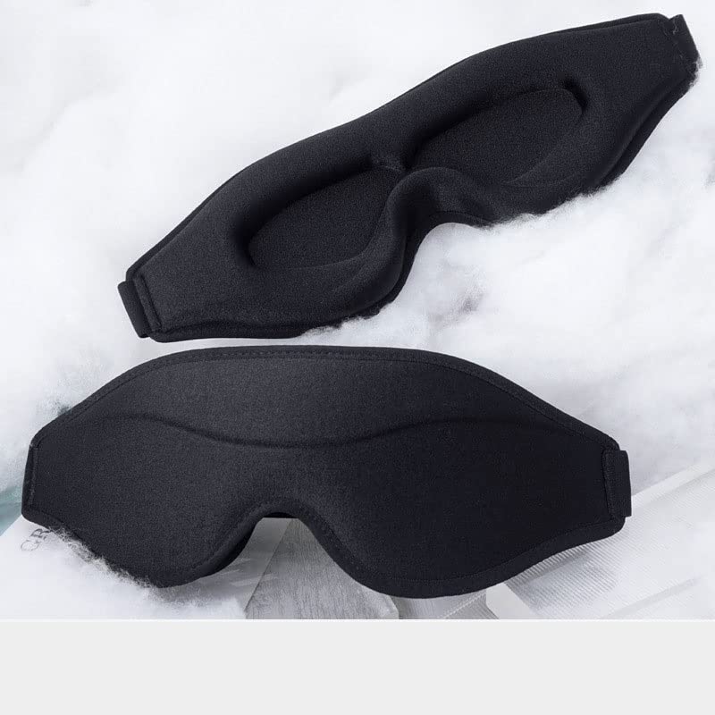 FIDDAA 2 Pcs 3D Sleep Masks Sleeping Contoured Cup Eye Masks for Side Sleepers Light Blocking for Men