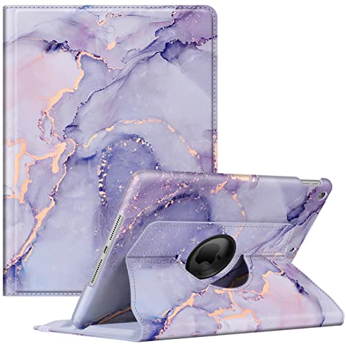 Ya en manzanajugosa.com: Fintie Funda Giratoria Compatible con iPad 10,2" 2021/2020/2019 (9.ª, 8.ª y 7.ª Gen) con Soporte Integrado para Pencil - Rotación de 360 Grados Carcasa Auto-Reposo/Activación, (Z-Mármol Lila Dorado)