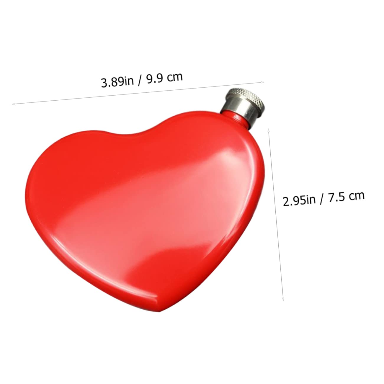 OHPHCALL Sturdy Portable Alcohol Flask 1pc Mini Wine Flask Heart Shape for Outdoor