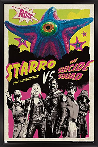 Trends International Suicide Squad 2-Starro The Conqueror Wall Poster, 14.725" x 22.375", Black Framed Version