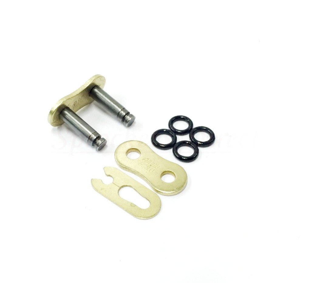 Strapazierfähige Motorradkette mit O-Ring, goldfarben, 530-112 Glieder