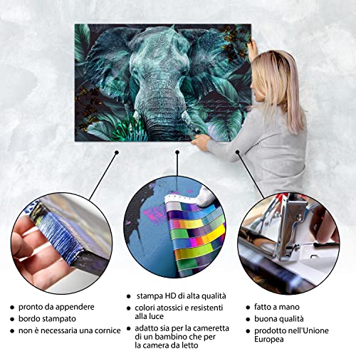 Murando Quadro Elefante 90x60 cm 1 pezzo Stampa su...
