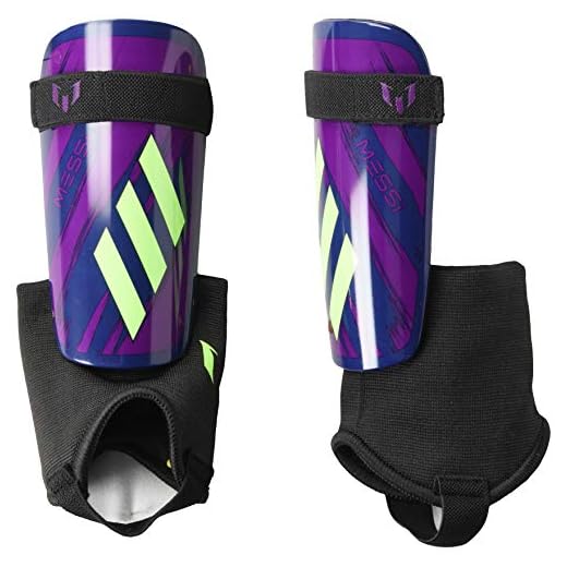 adidas Youth Messi Match Shin Guards Tech Indigo/Glory Purple Medium