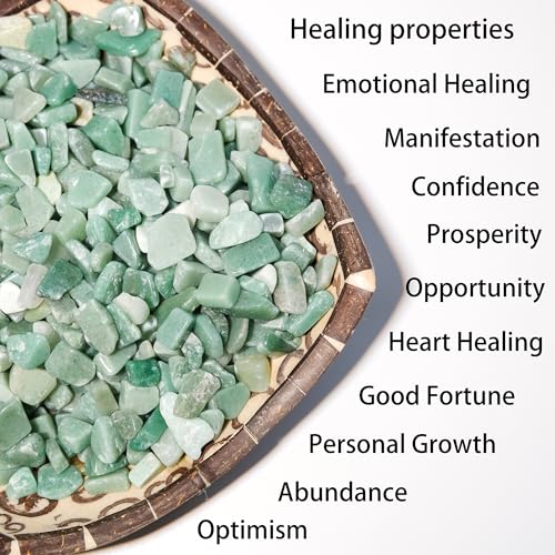 Image of Green Aventurine Chips Bulk 1lb, 600+ Pieces, 8-15mm Natural Gemstones