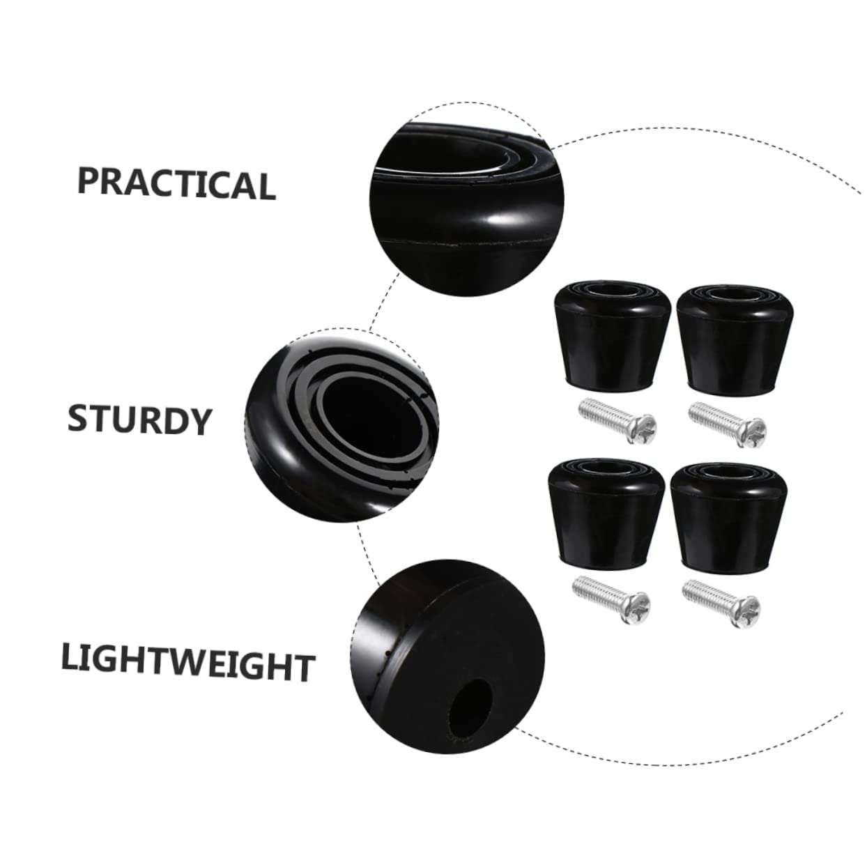 UKCOCO 1 Set Double Row Roller Skates Brake Mat Exercise Stopper for Fast Stopping Easy Installation Mute Effect Compatible with Roller Skates Practical Accessory