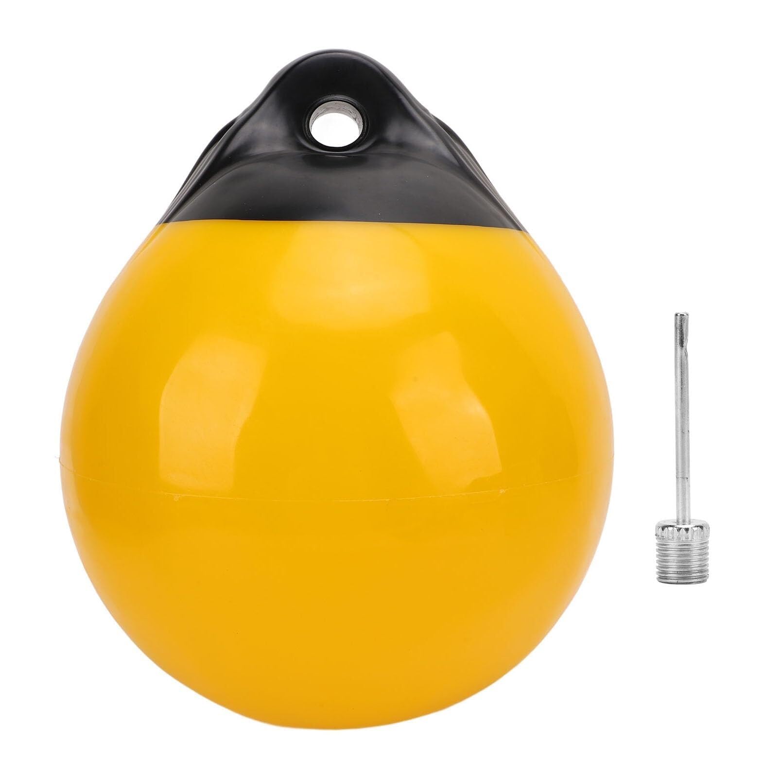 Parabordino 300x350mm, PVC 3,8mm, Alta lucentezza, per Yacht Barca a Vela | Parabordino in PVC alta lucentezza nero e giallo, spessore 3,8mm, resistente a acqua salata, UV, gelo, oli.