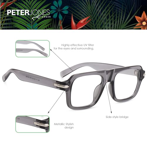Image of Peter Jones Square Unisex Large Blue Light Blocking UV Protected Computer /Gaming Glasses (3754F)