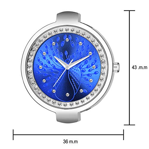 Image of Acnos Silver Plated Mesh Chain Analog Watch for Women - Black /Blue /White /Pink /Brown Dial