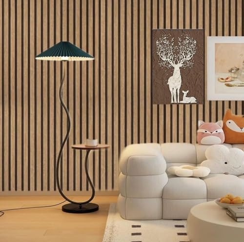 Image of Wallpaper for Walls | Vertical Wood Wall Stickers for Wall Decor | Self Adhersive Wall Paper for Home Kitchen Living Room and Bedroom | 45 Cm X 500 Cm (Dark Wood)