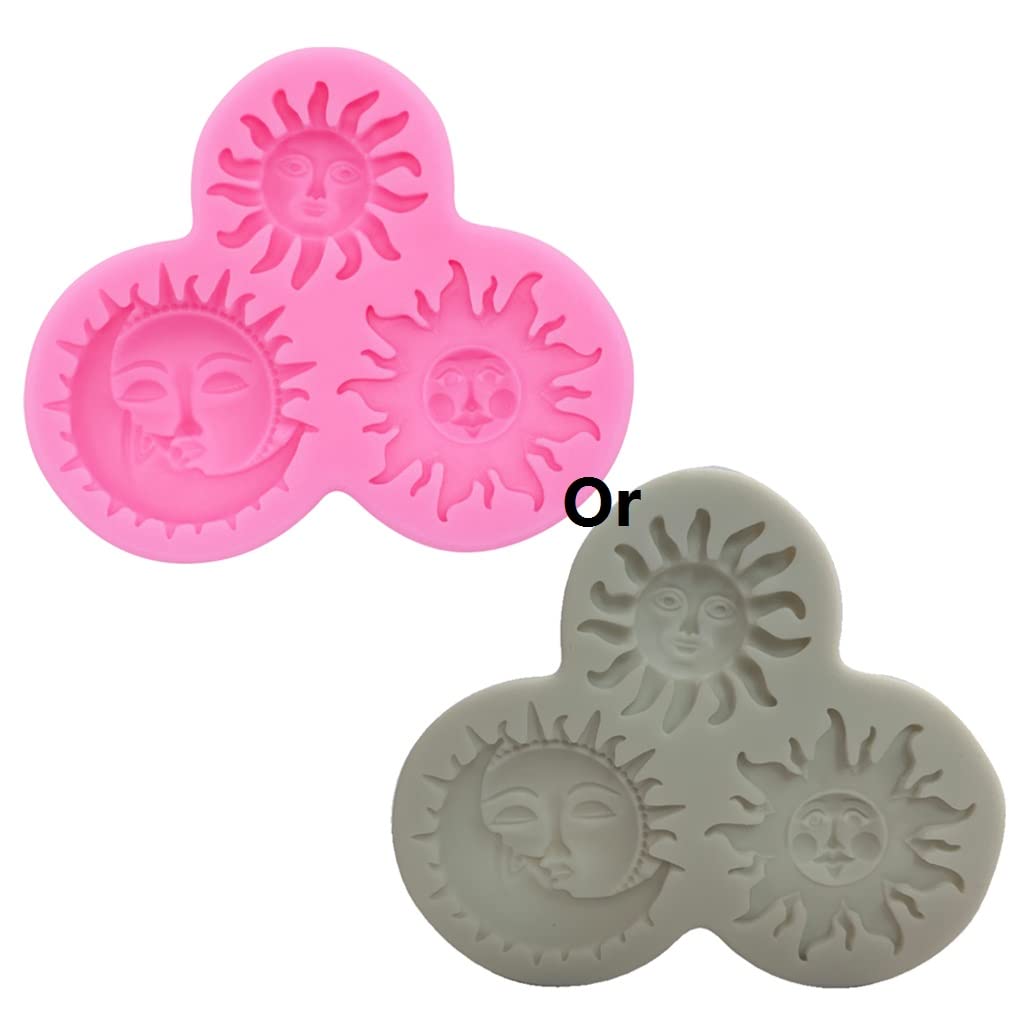 for Sun Moon Face Silicone Tray Molds Funny Decor ...