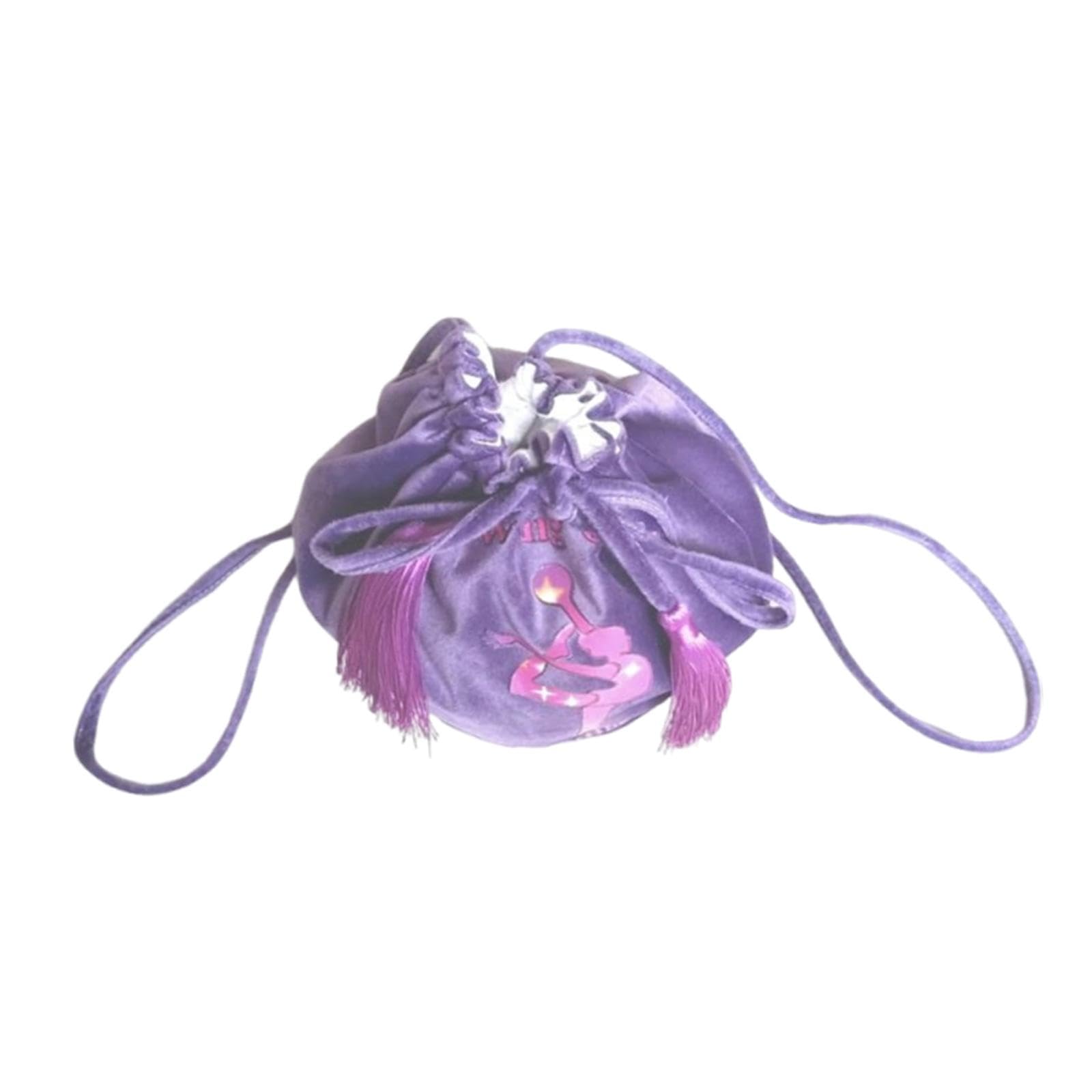 Qianly Mochila con Cordón para Gimnasia de Terciopelo Bolso Impreso para Balones Saco de Almacenamiento con Correa Ajustable Bolsa Ligera para Equipos
