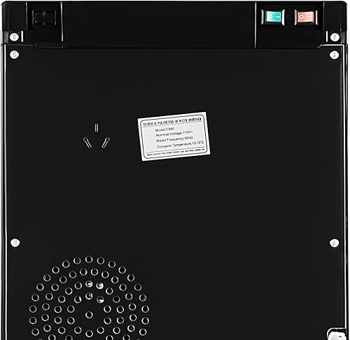 Miniatura 9 de Dispensador de agua de carga inferior con calefacción y refrigeración, agua caliente y fría instantánea de 110 V para botellas de 3 o 5 galones,