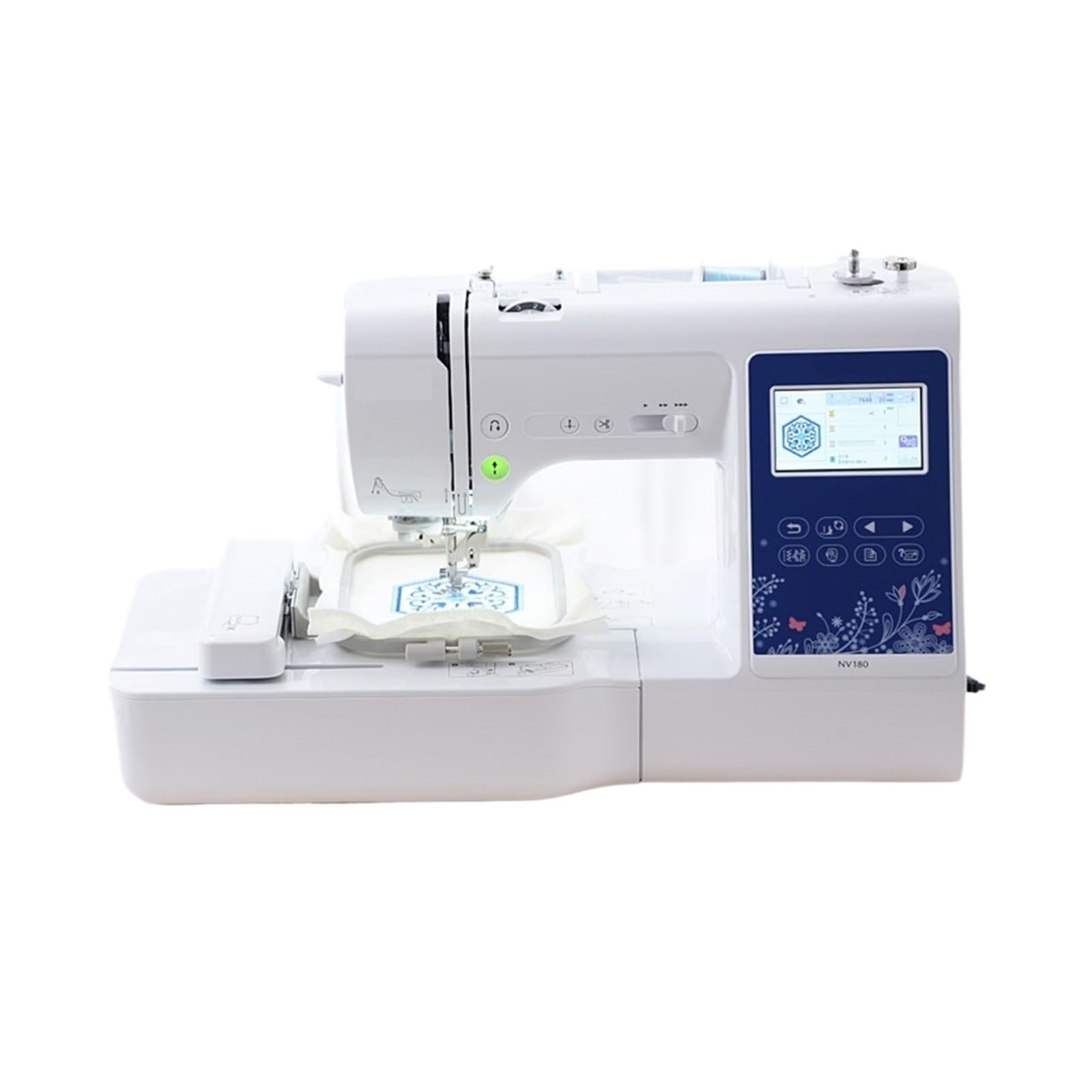 NV180 Elektryczna Skomputeryzowana Maszyna Do Szycia Haftu Na Wzór Logo Home DIY Prodct Mocna Cicha Stabilna