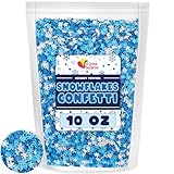 Snowflake Confetti Sprinkles - 10 ounces - Winter Jimmies - Candy Dessert Toppings for Cake, Cupcake, Cookie Decorating